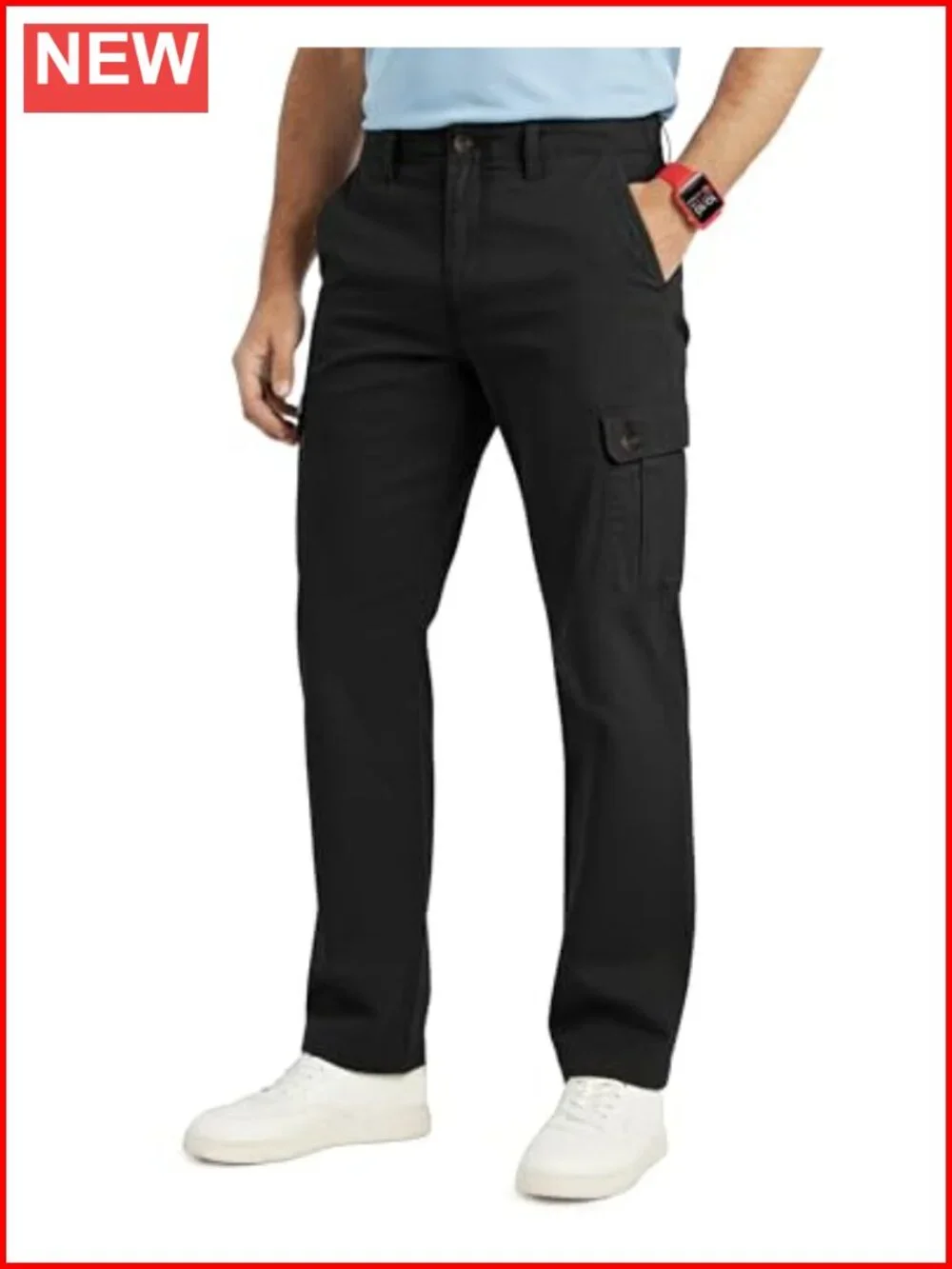 Men's Cargo Pants Relaxed Fit Cotton Blend Stretch Work Hiking